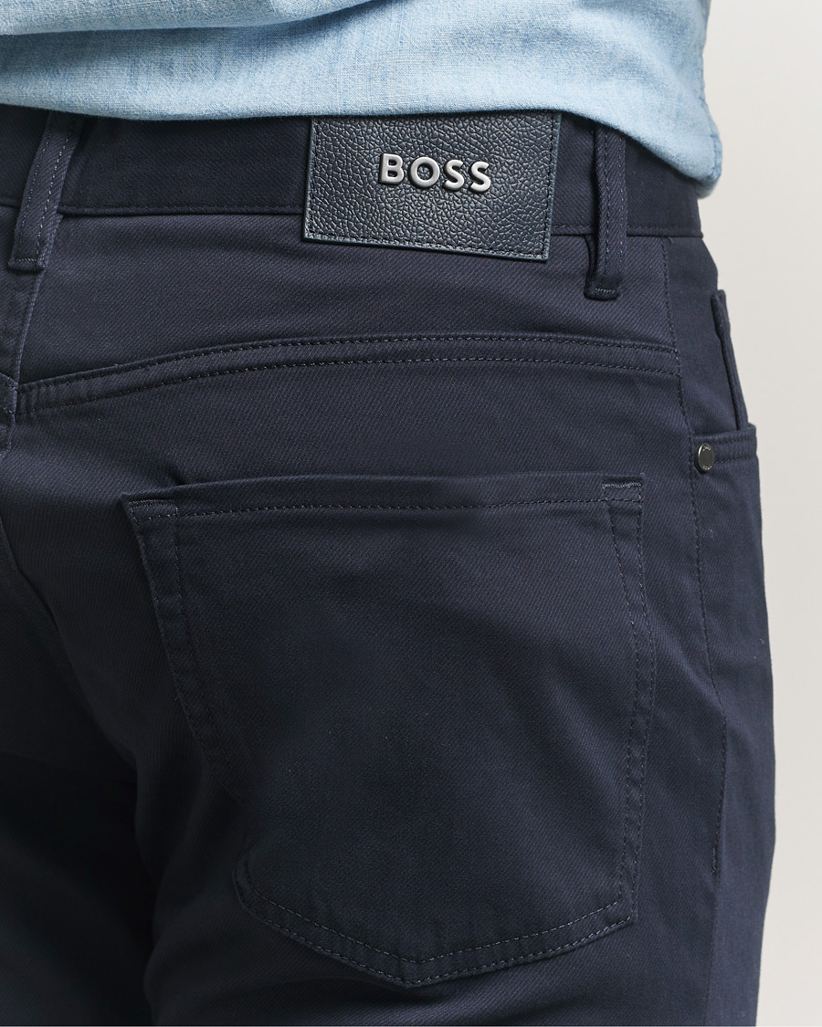 Homme | Pantalons | BOSS BLACK | Re.Maine Cotton 5-Pocket Pants Dark Blue