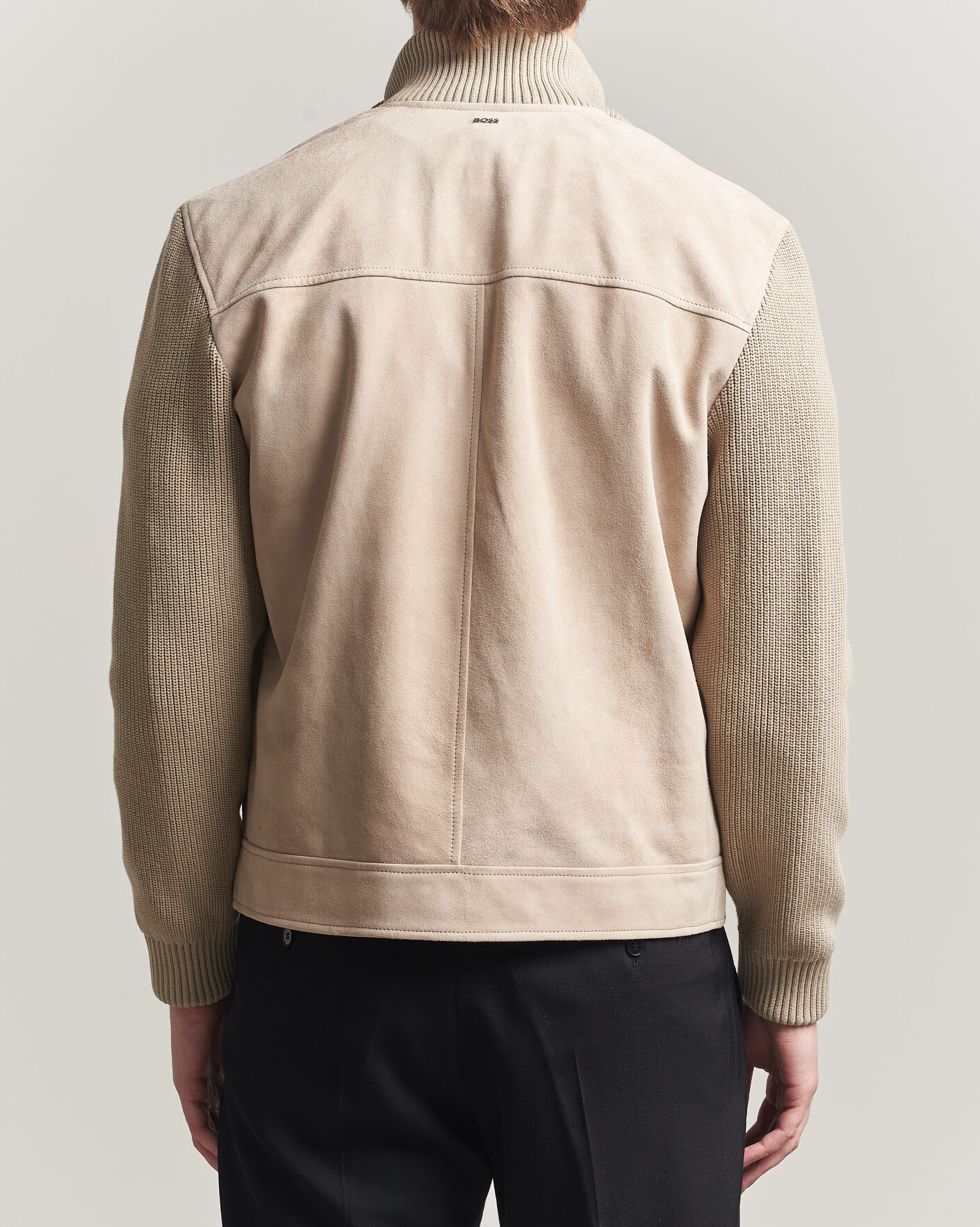 Homme | Manteaux Et Vestes | BOSS BLACK | Maven Suede Hybrid Jacket Open White
