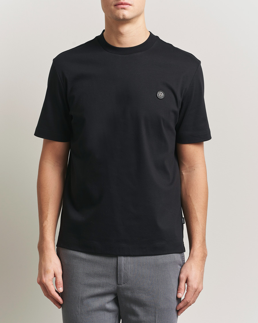 Heren | T-shirts | BOSS BLACK | Taut Regular Fit T-Shirt Black