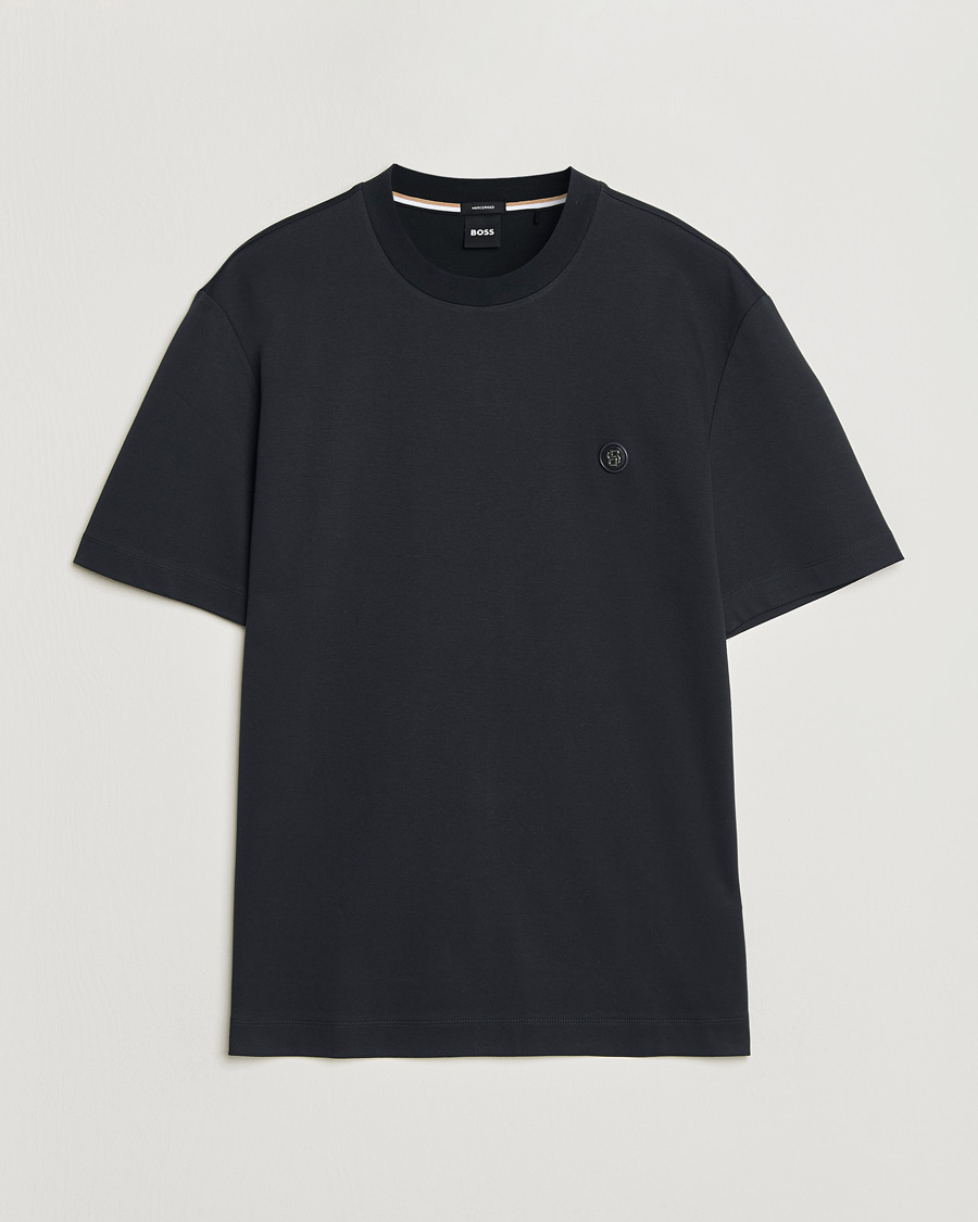 Homme | T-shirts | BOSS BLACK | Taut Regular Fit T-Shirt Dark Blue