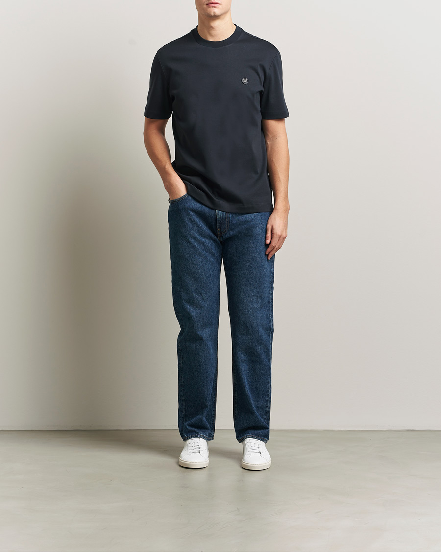 Homme | T-shirts | BOSS BLACK | Taut Regular Fit T-Shirt Dark Blue