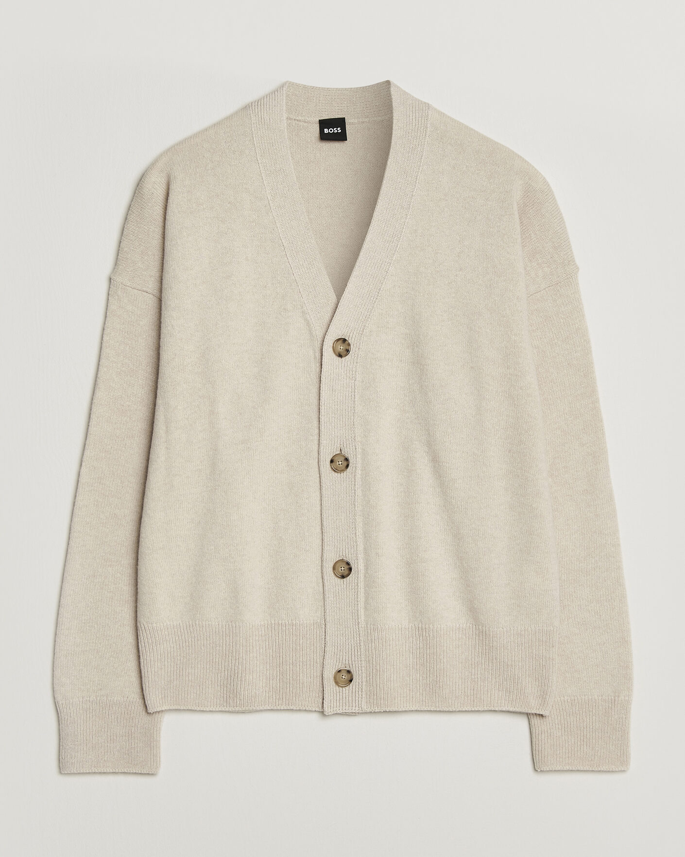Homme | Pulls Et Tricots | BOSS BLACK | Ucone Wool Knitted Cardigan Open White