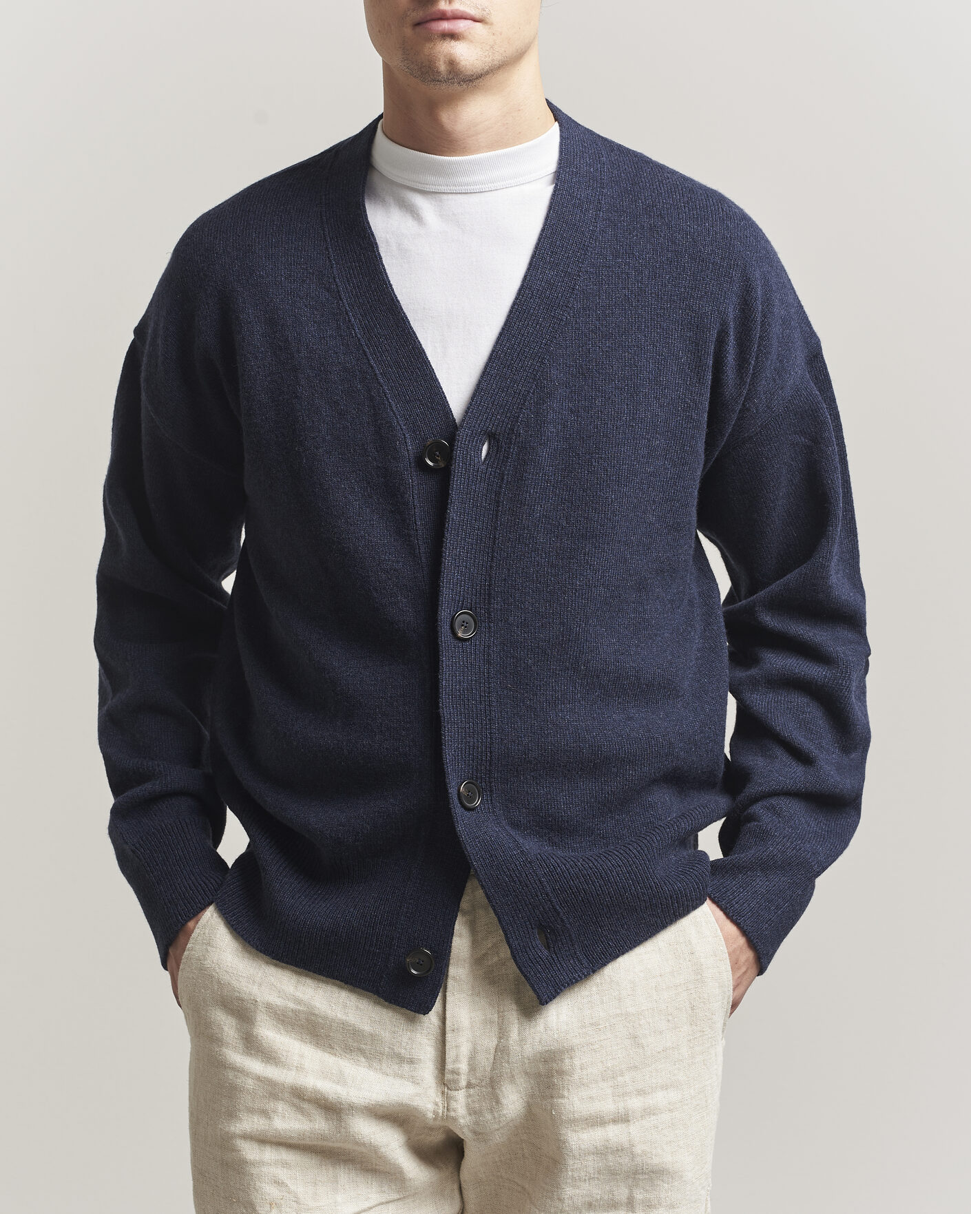 Homme | Pulls Et Tricots | BOSS BLACK | Ucone Wool Knitted Cardigan Dark Blue