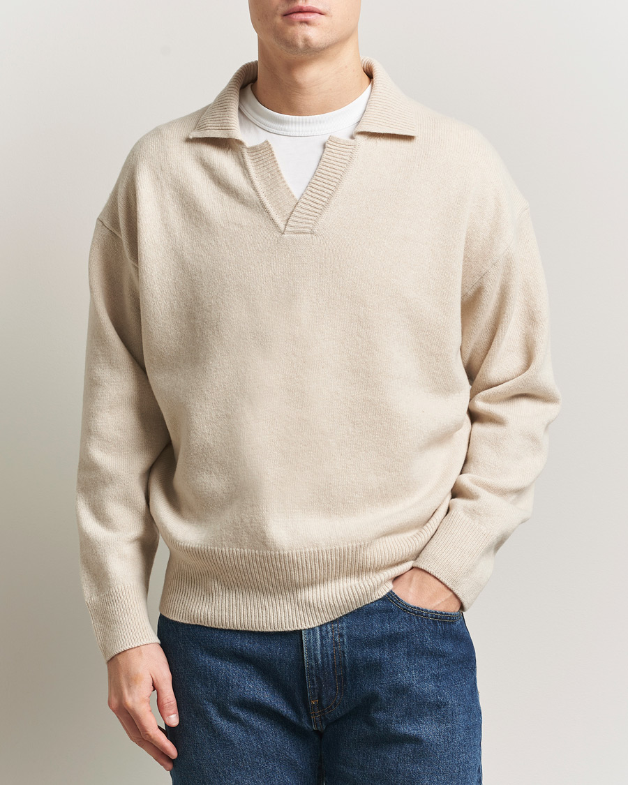 Homme | Pulls Et Tricots | BOSS BLACK | Ucari Wool Knitted Polo Open White