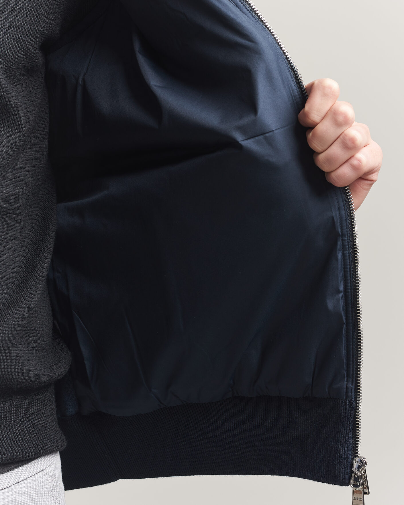 Heren | Gilets | BOSS BLACK | Urwin Cotton/Wool Vest Dark Blue
