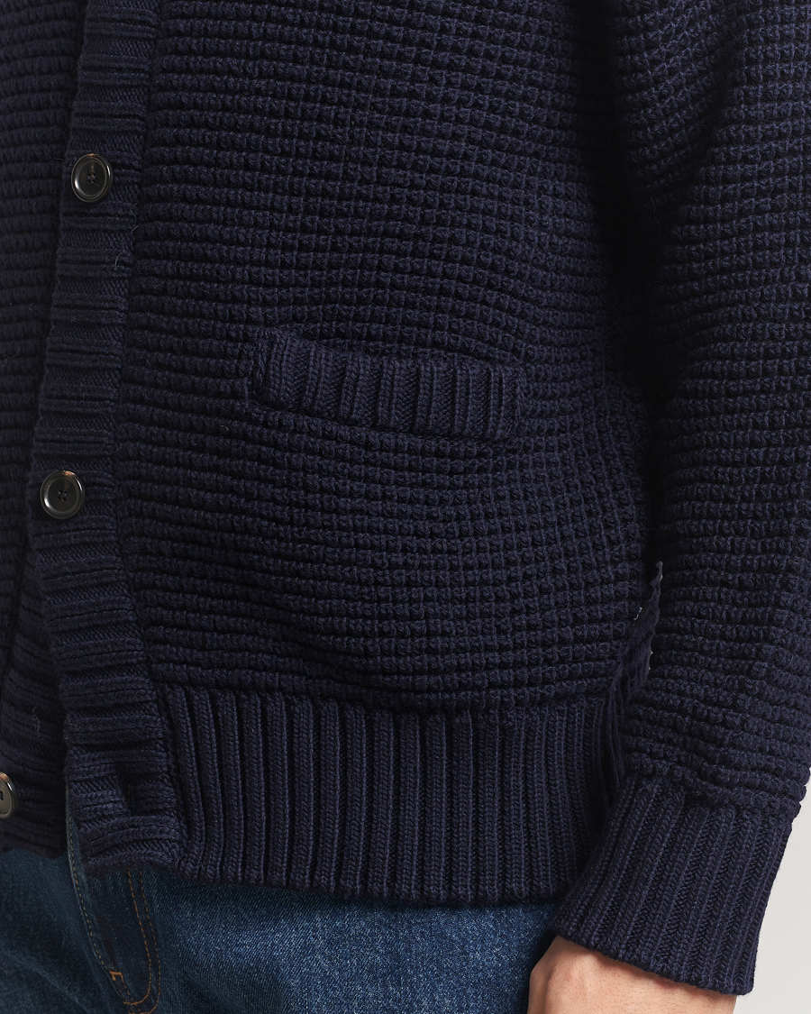 Heren | Truien | BOSS BLACK | Ulivi Heavy Knitted Cardigan Dark Blue