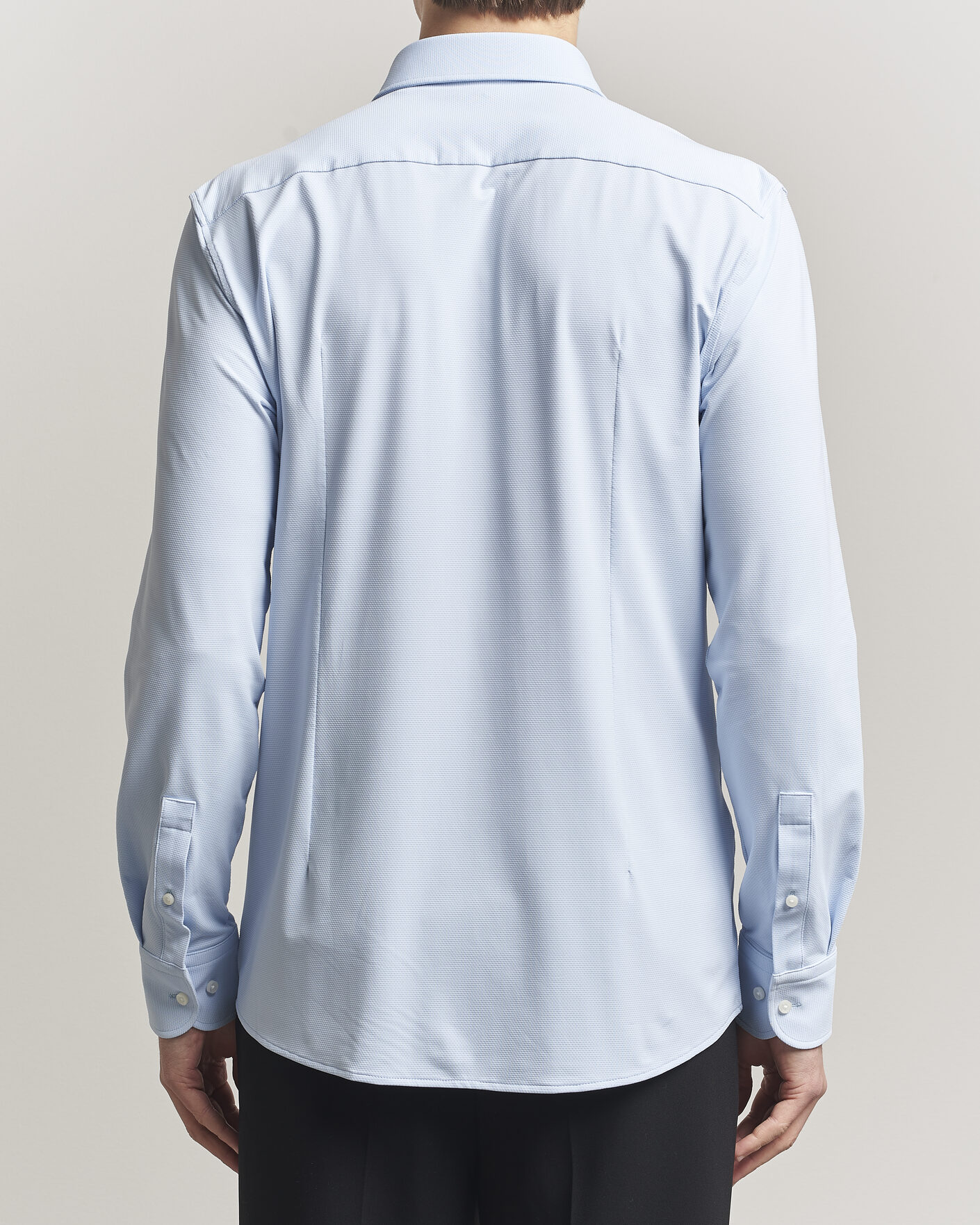 Heren | Overhemden | BOSS BLACK | Hank Structured Jersey Shirt Light Blue