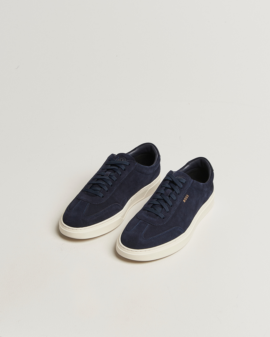 Heren | Sneakers | BOSS BLACK | Kieran Suede Sneaker Dark Blue