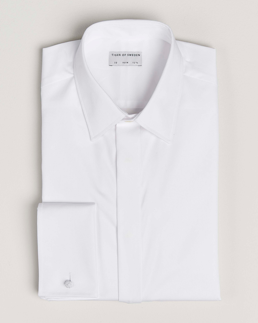 Heren | Overhemden | Tiger of Sweden | Adley Tuxedo Shirt Pure White