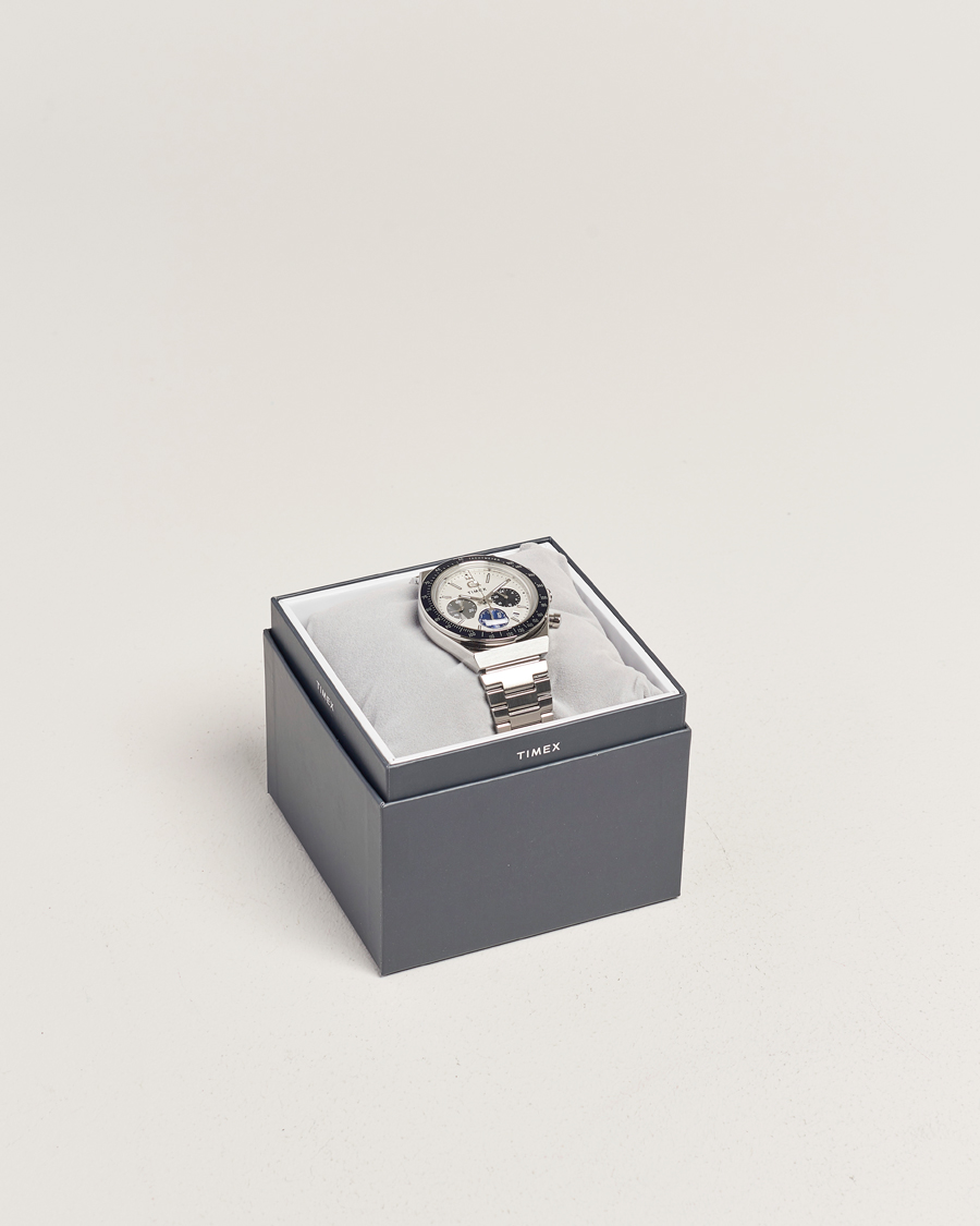 Heren | Timex Q Chronograph Tonal Sub Dials 40mm White Dial | Timex | Q Chronograph Tonal Sub Dials 40mm White Dial
