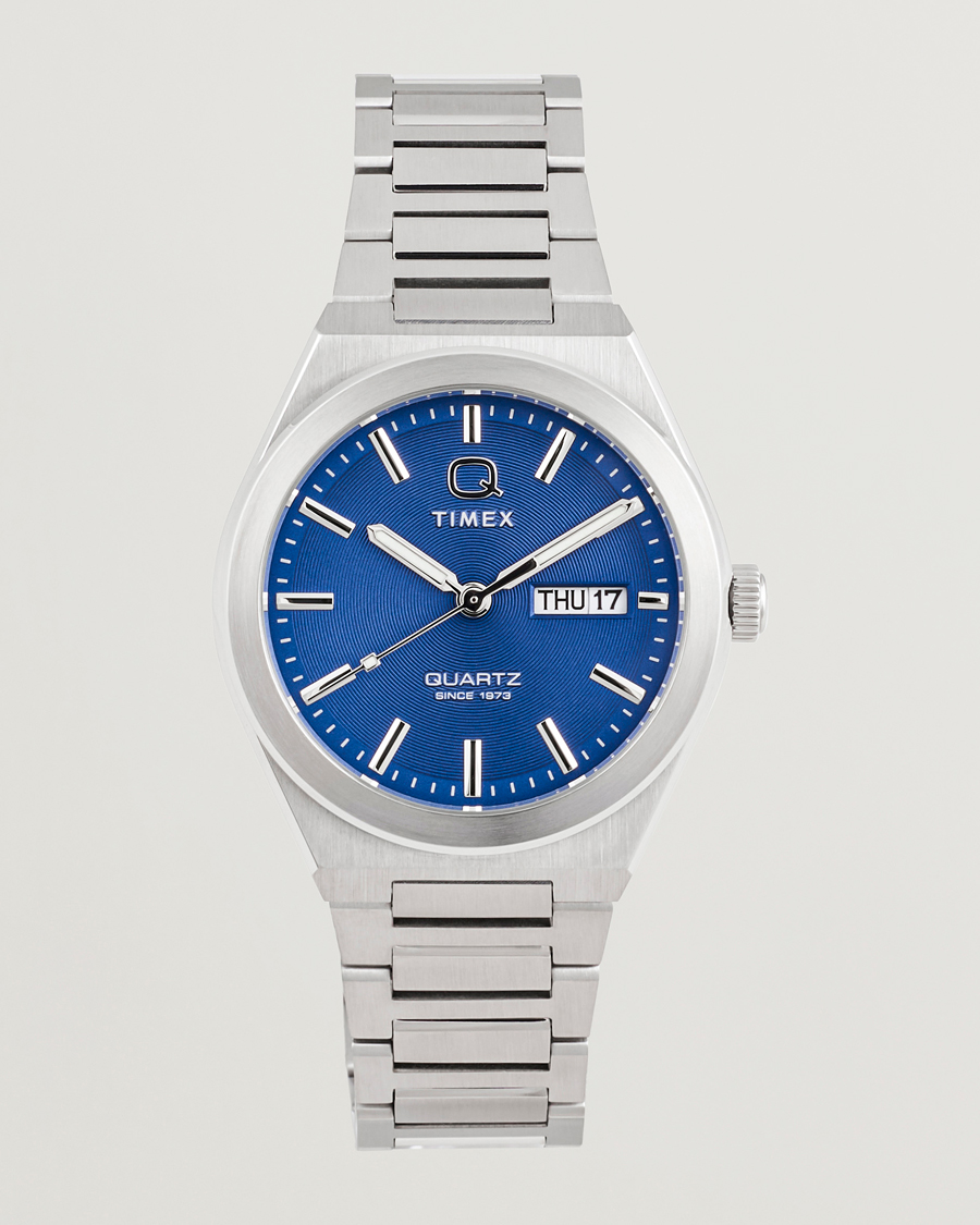 Heren | Timex Q Continental Day/Date 38mm Blue Dial | Timex | Q Continental Day/Date 38mm Blue Dial