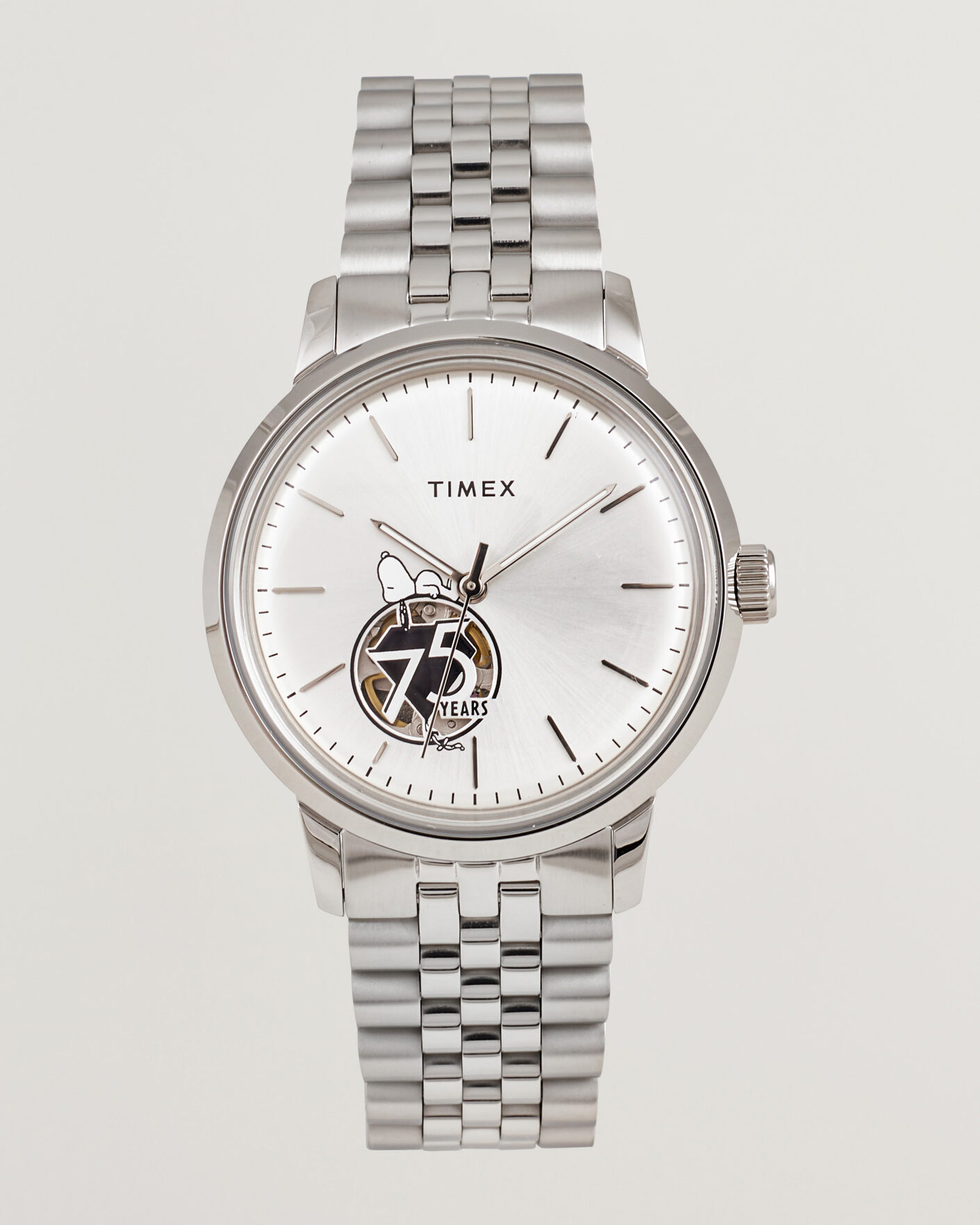 Heren | Timex Timex X Peanuts Snoopy Marlin Automatic 40mm Silver | Timex | X Peanuts Snoopy Marlin Automatic 40mm Silver