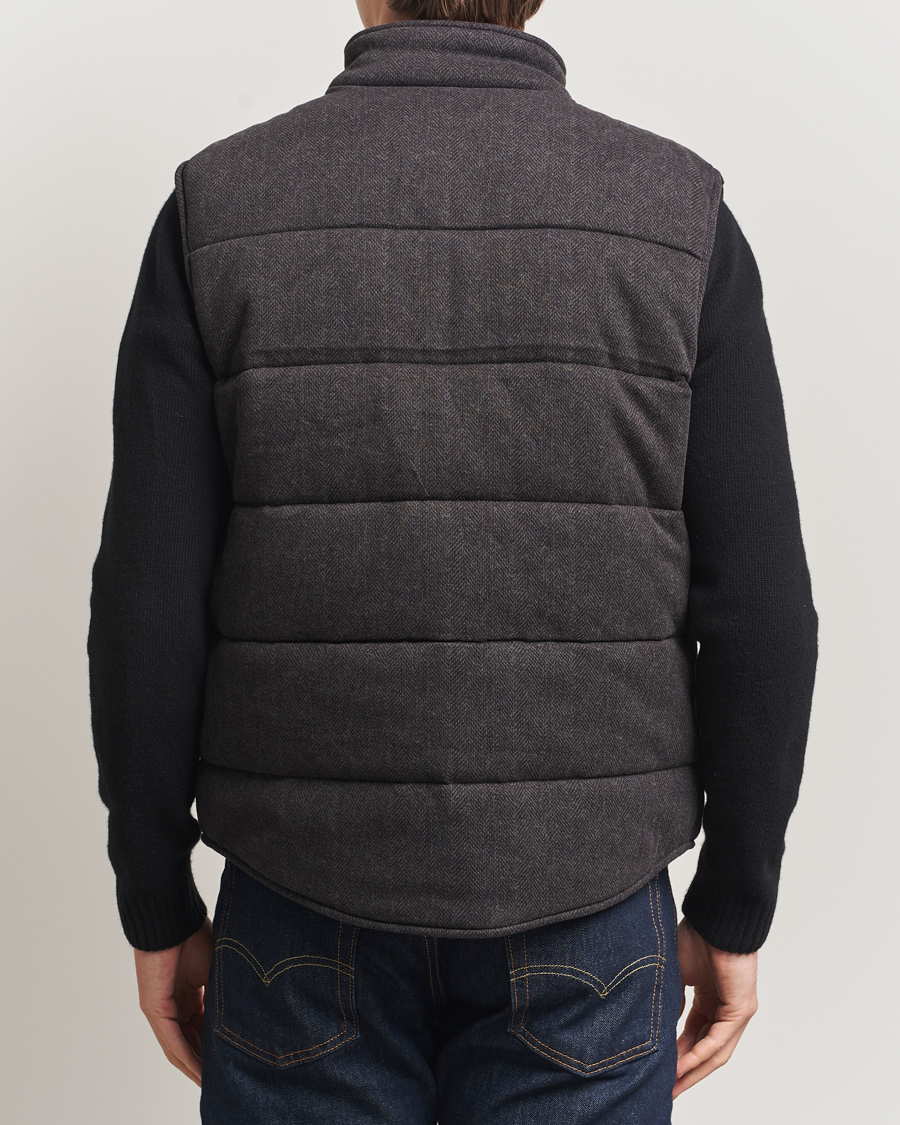 Heren | Gilets | Polo Ralph Lauren | Knitted Herringbone Vest Dark Charcoal Heather