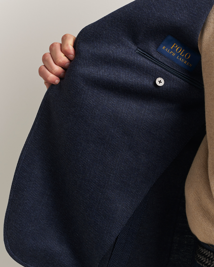 Heren | Blazers | Polo Ralph Lauren | Herringbone Single Breasted Sportcoat Navy Multi