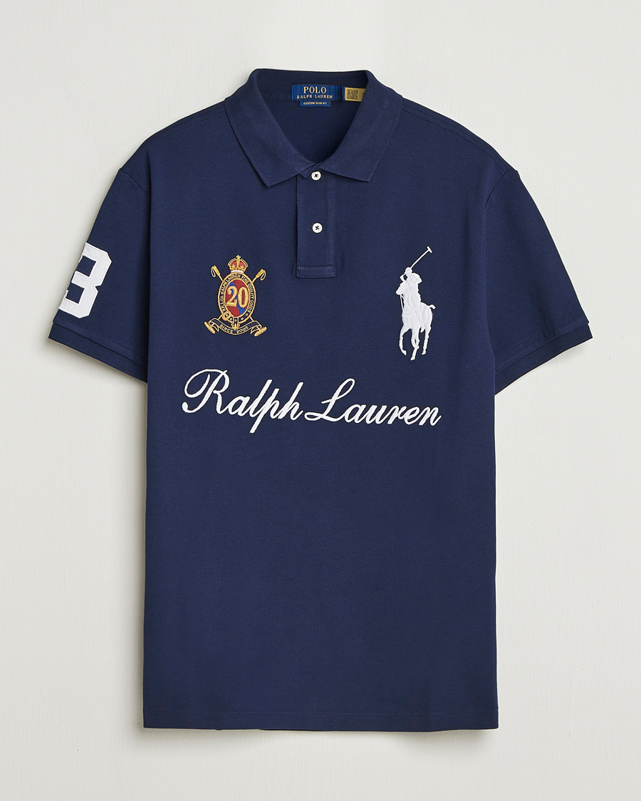 Heren | Polo's | Polo Ralph Lauren | Custom Slim Fit Big Pony Polo Cruise Navy