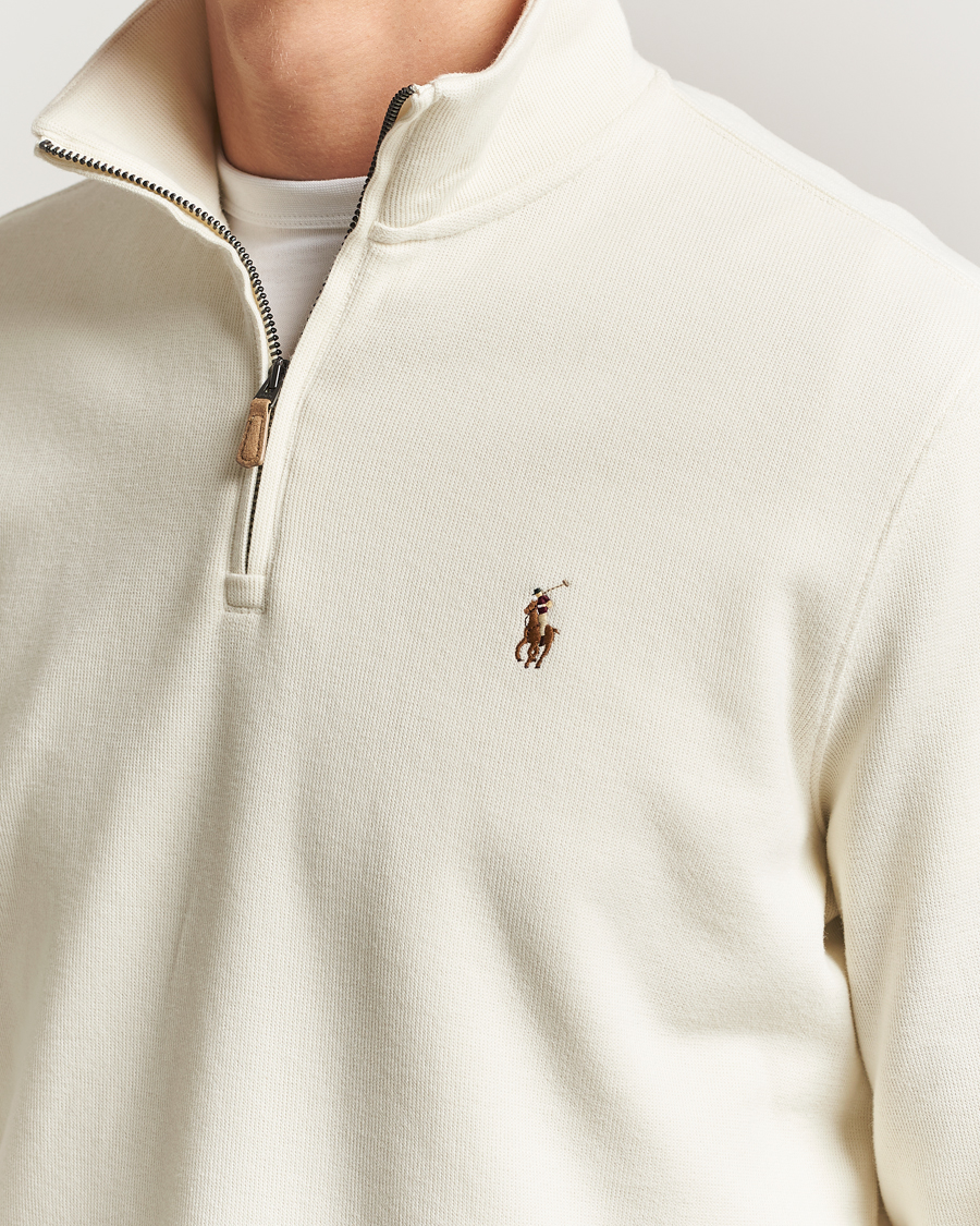Heren | Truien | Polo Ralph Lauren | Double Knitted Half Zip Parchment Cream