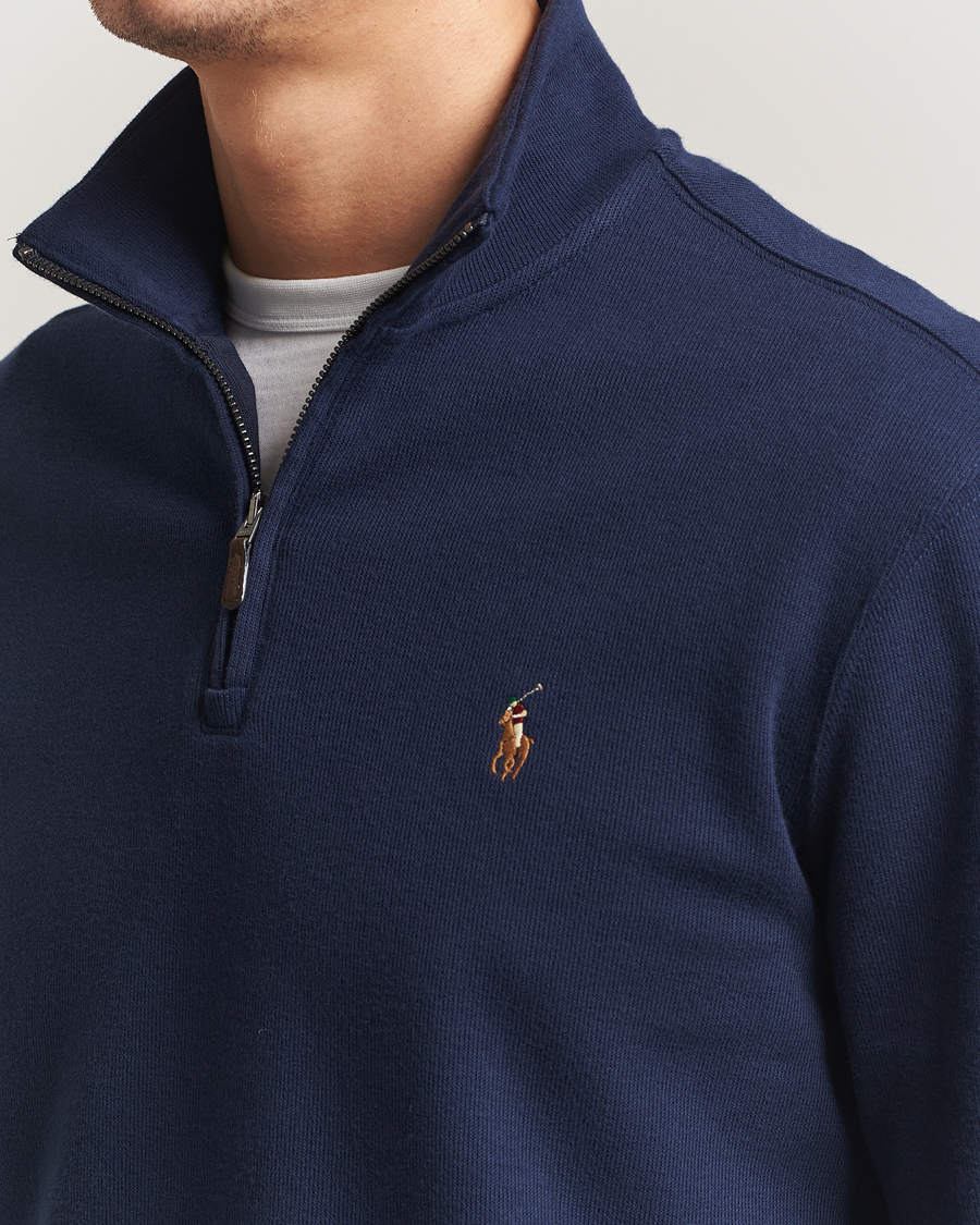 Homme | Pulls Et Tricots | Polo Ralph Lauren | Double Knitted Half Zip Cruise Navy