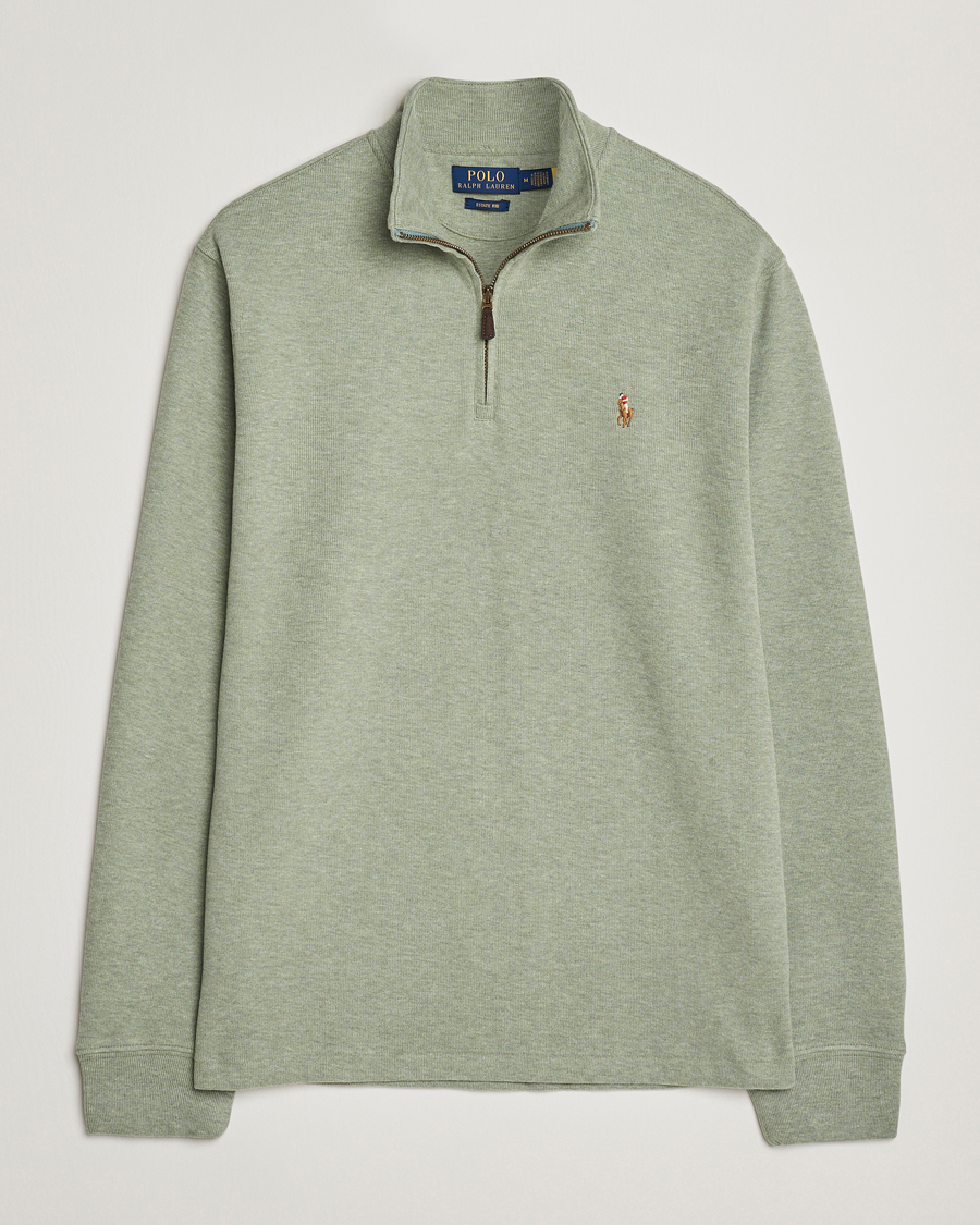 Heren | Truien | Polo Ralph Lauren | Double Knitted Half Zip Greenery Heather