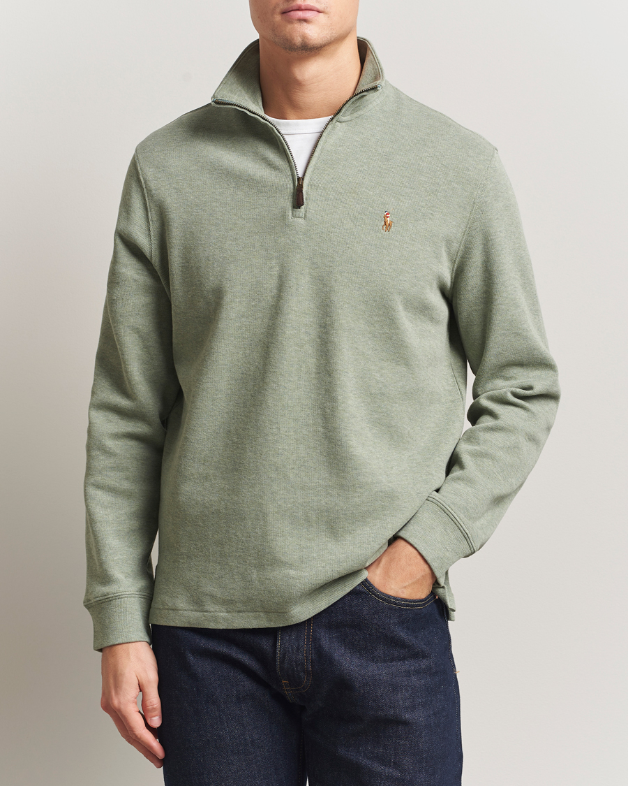 Heren | Truien | Polo Ralph Lauren | Double Knitted Half Zip Greenery Heather