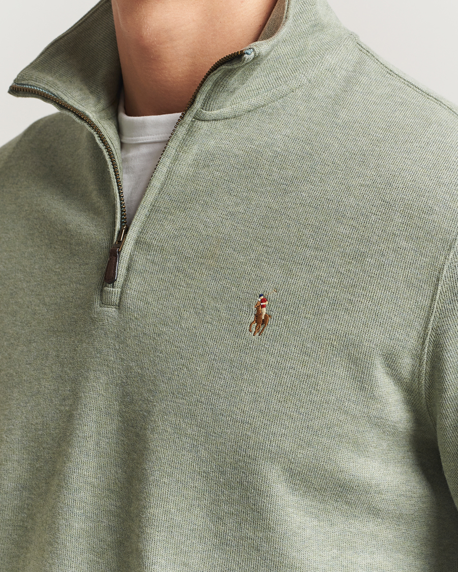 Heren | Truien | Polo Ralph Lauren | Double Knitted Half Zip Greenery Heather
