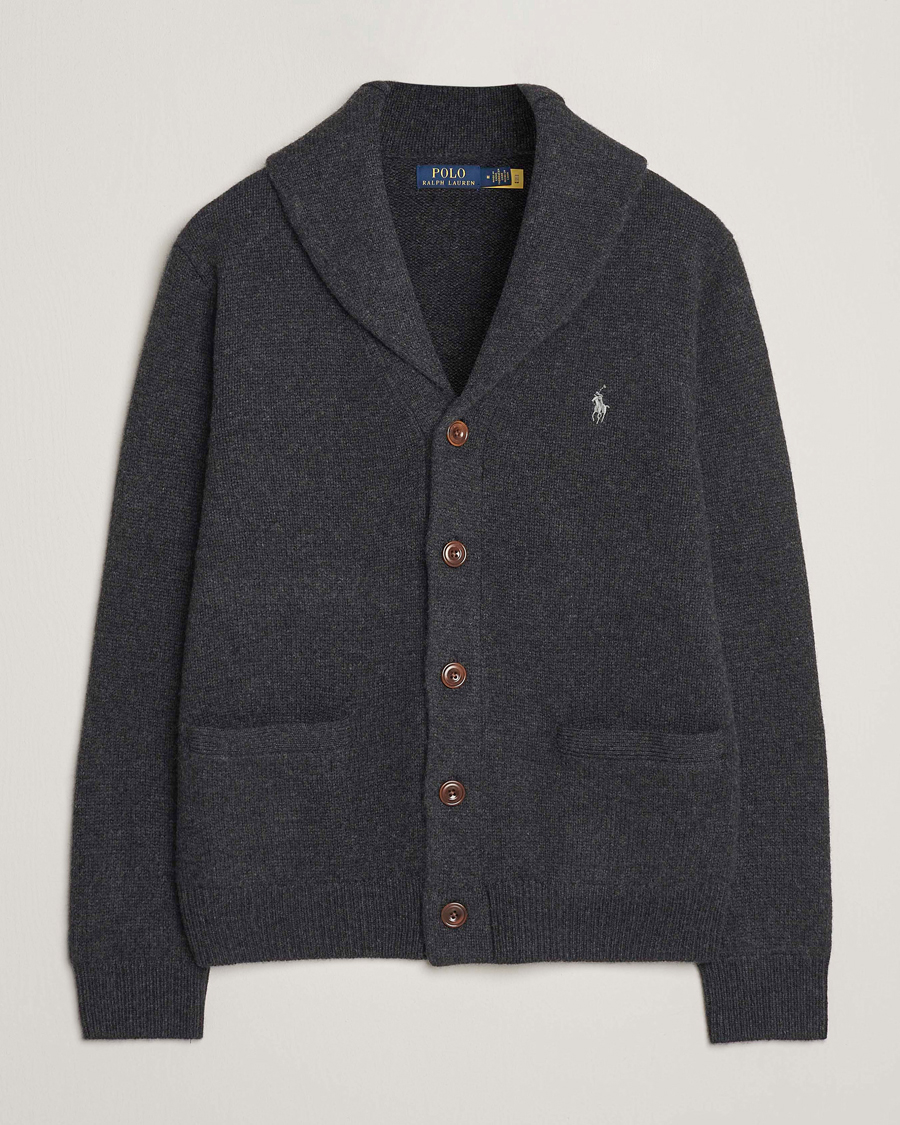 Heren | Truien | Polo Ralph Lauren | Wool/Cashmere Shawl Collar Cardigan Granite Heather