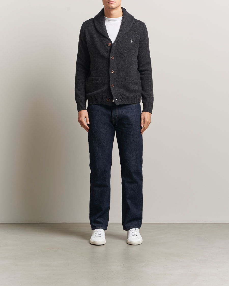 Heren | Truien | Polo Ralph Lauren | Wool/Cashmere Shawl Collar Cardigan Granite Heather