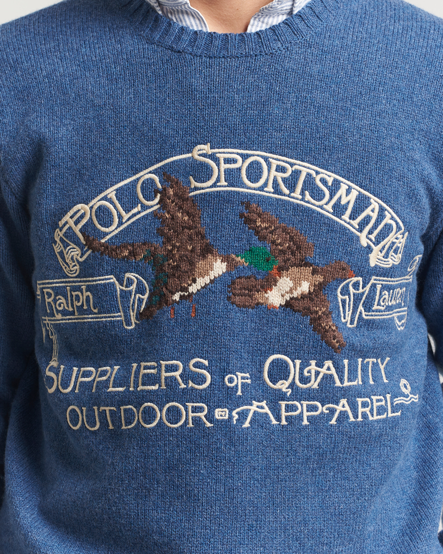 Homme | Pulls Et Tricots | Polo Ralph Lauren | Cotton/Wool Printed Sweater Blue Multi