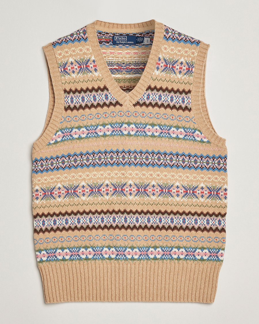 Heren | Truien | Polo Ralph Lauren | Cotton Wool Long Sleeve Sweater Tan Multi