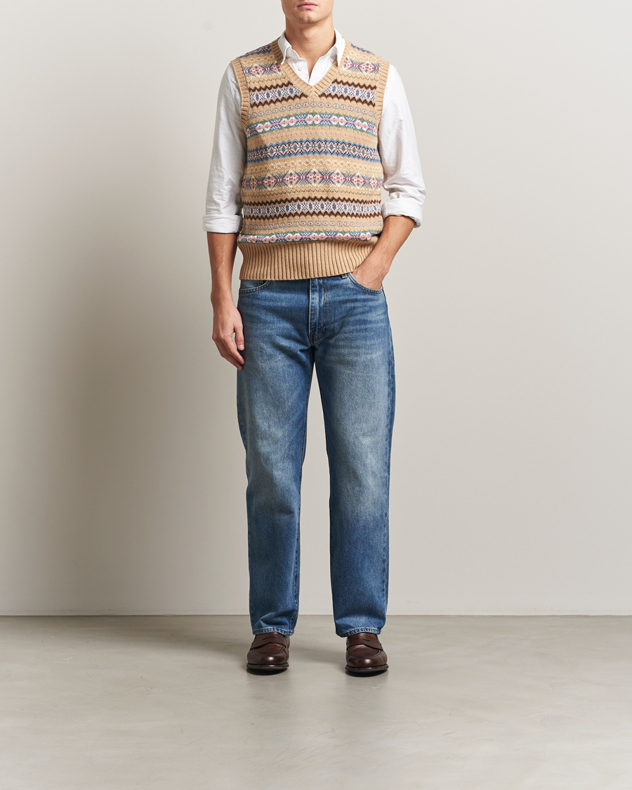 Heren | Truien | Polo Ralph Lauren | Cotton Wool Long Sleeve Sweater Tan Multi