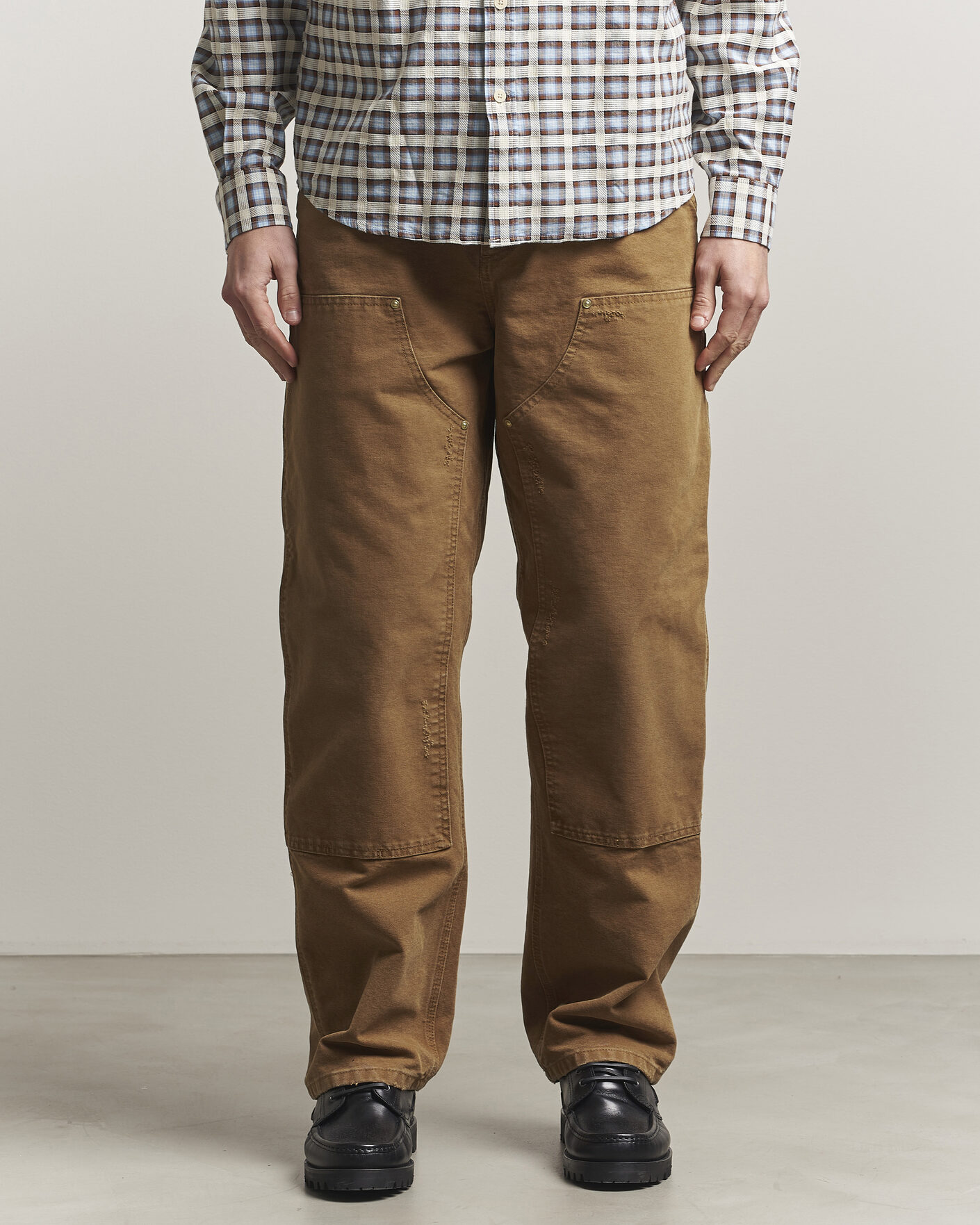 Homme | Pantalons | Carhartt WIP | Double Knee Pants Hamilton Brown Grind Washed