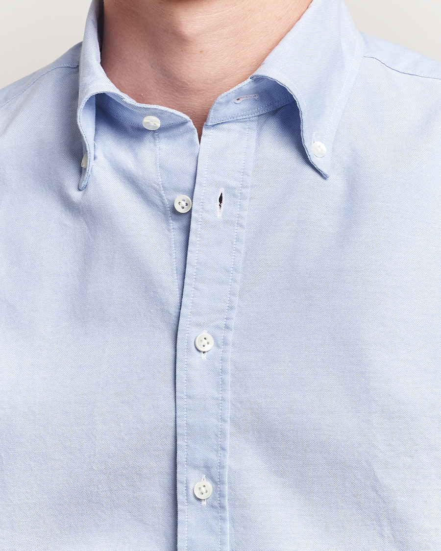 Homme | Chemises | Stenströms | Regular Fit Oxford Shirt Light Blue