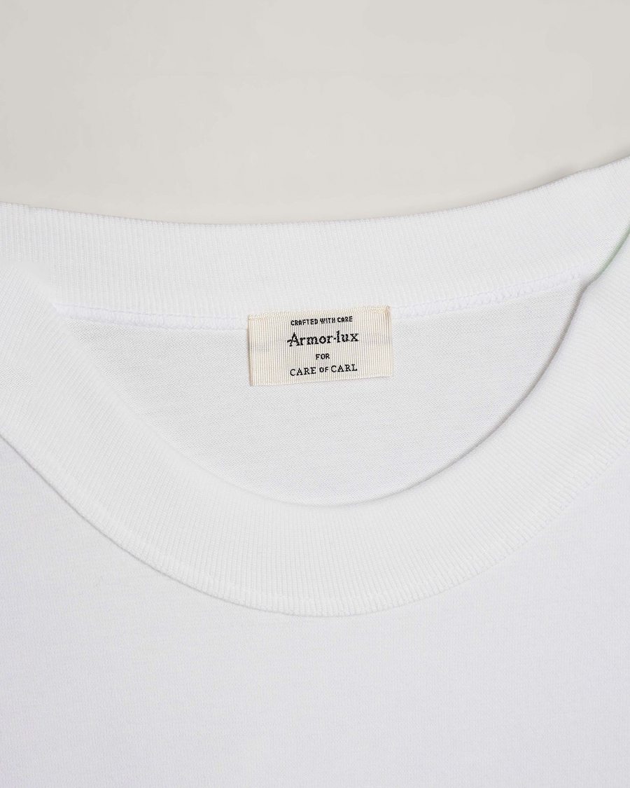 Heren | T-shirts | Armor Lux for Care of Carl | Armor-lux 2-Pack Heritage Callac T-Shirt White/White
