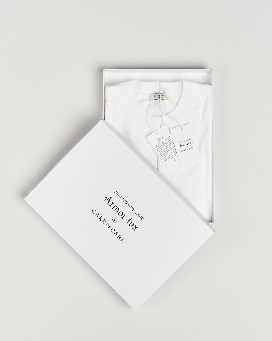 Heren | T-shirts | Armor Lux for Care of Carl | Armor-lux 2-Pack Heritage Callac T-Shirt White/White