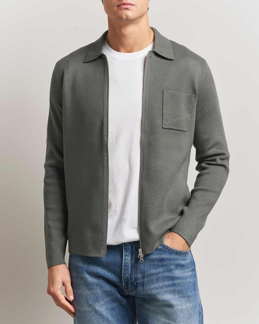 Homme | Pulls Et Tricots | Samsøe Samsøe | Guna Full Zip Castor Grey