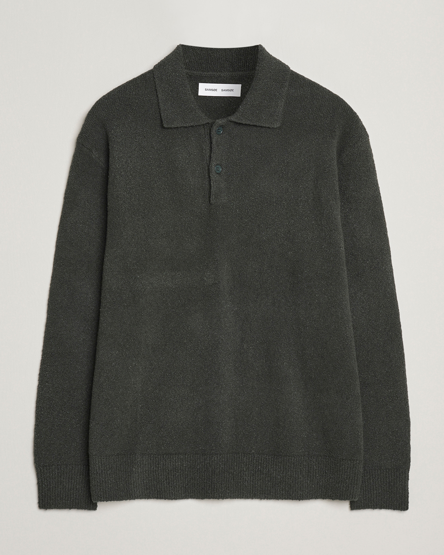 Heren | Truien | Samsøe Samsøe | Nino Knitted Polo Dark Evergreen