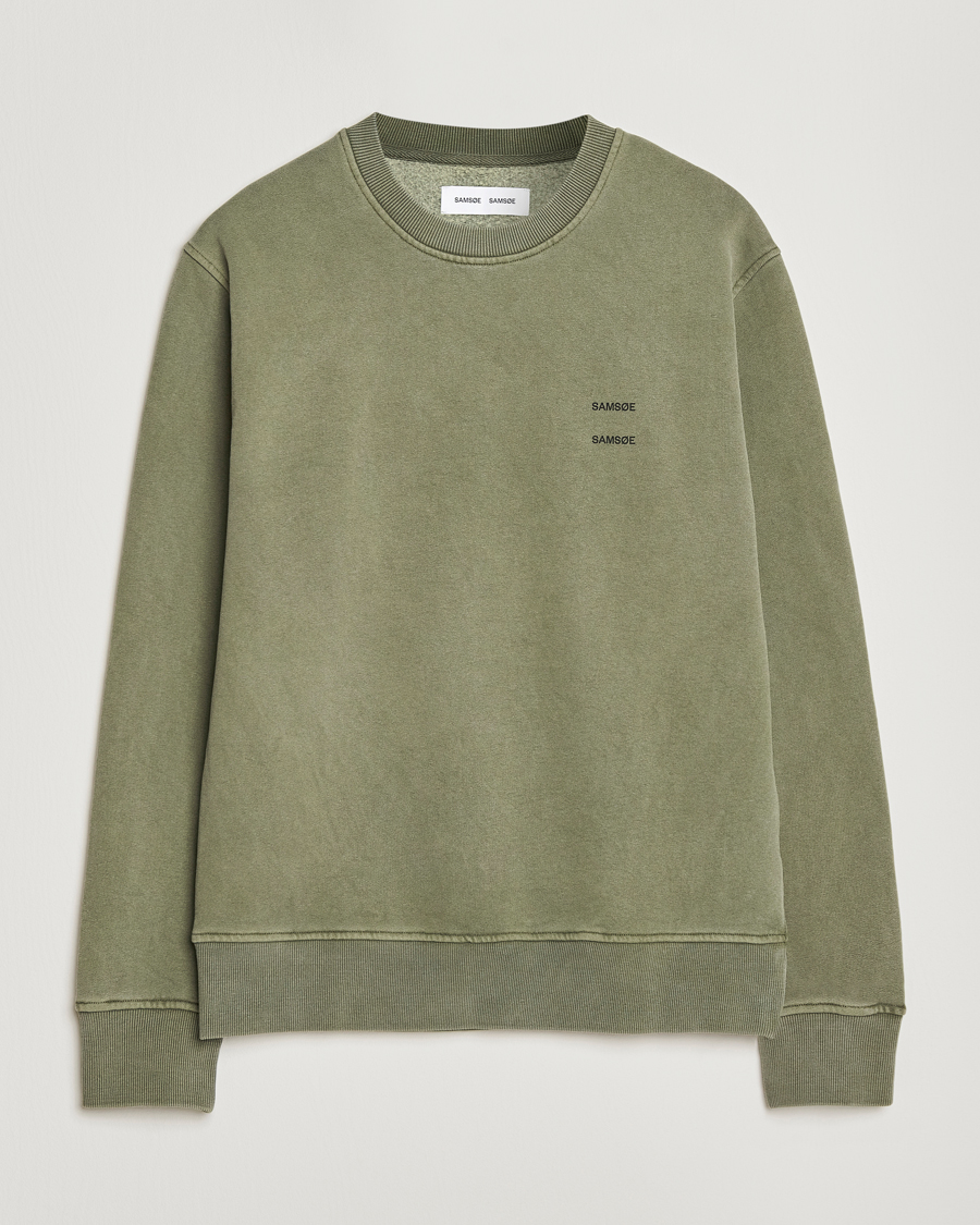 Heren | Truien | Samsøe Samsøe | Joel Organic Cotton Washed Sweatshirt Castor Grey