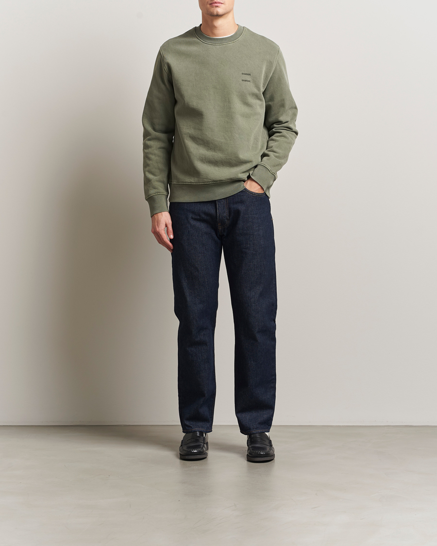Heren | Truien | Samsøe Samsøe | Joel Organic Cotton Washed Sweatshirt Castor Grey