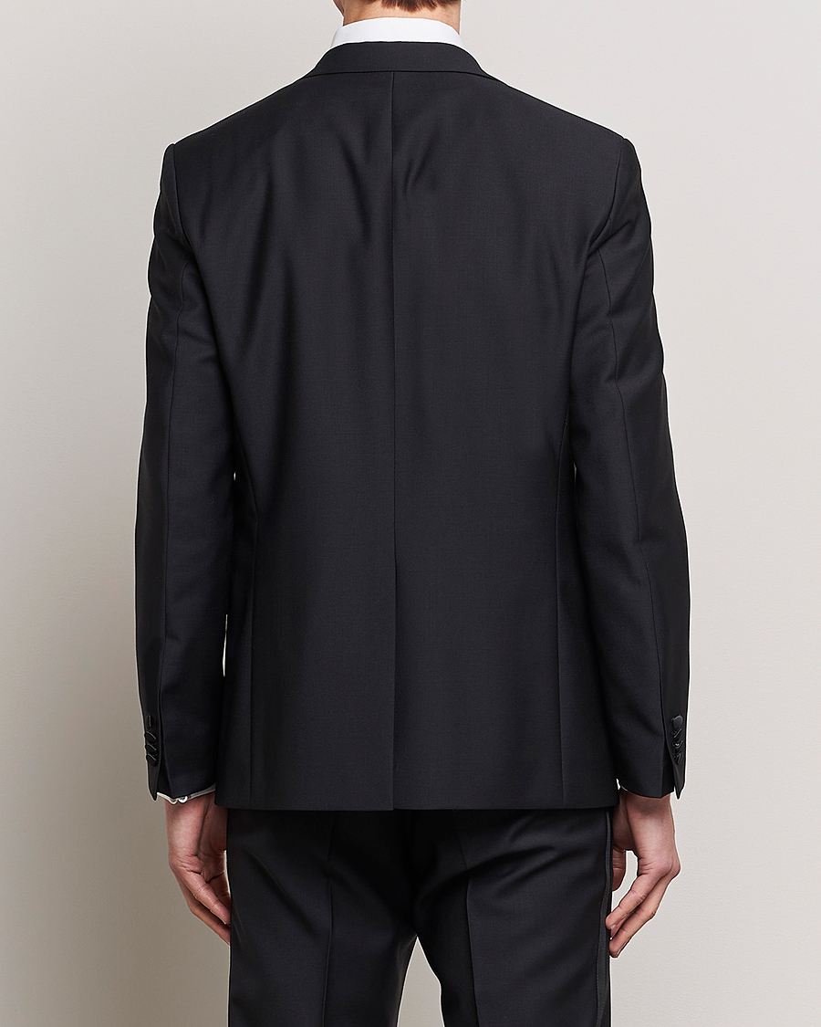 Heren | Blazers | Oscar Jacobson | Frampton Wool Tuxedo Blazer Black