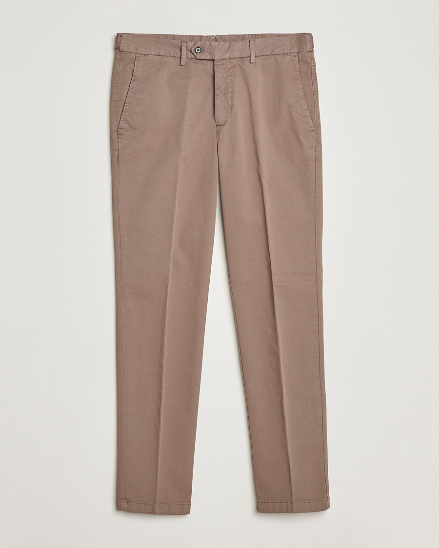 Homme | Pantalons | Oscar Jacobson | Danwick Cotton Trousers Light Brown