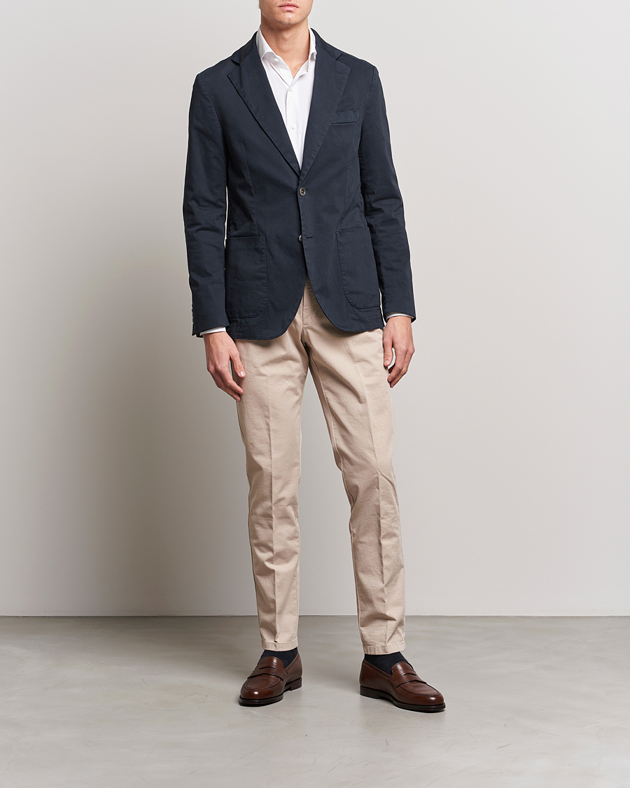 Heren | Broeken | Oscar Jacobson | Danwick Cotton Trousers Beige