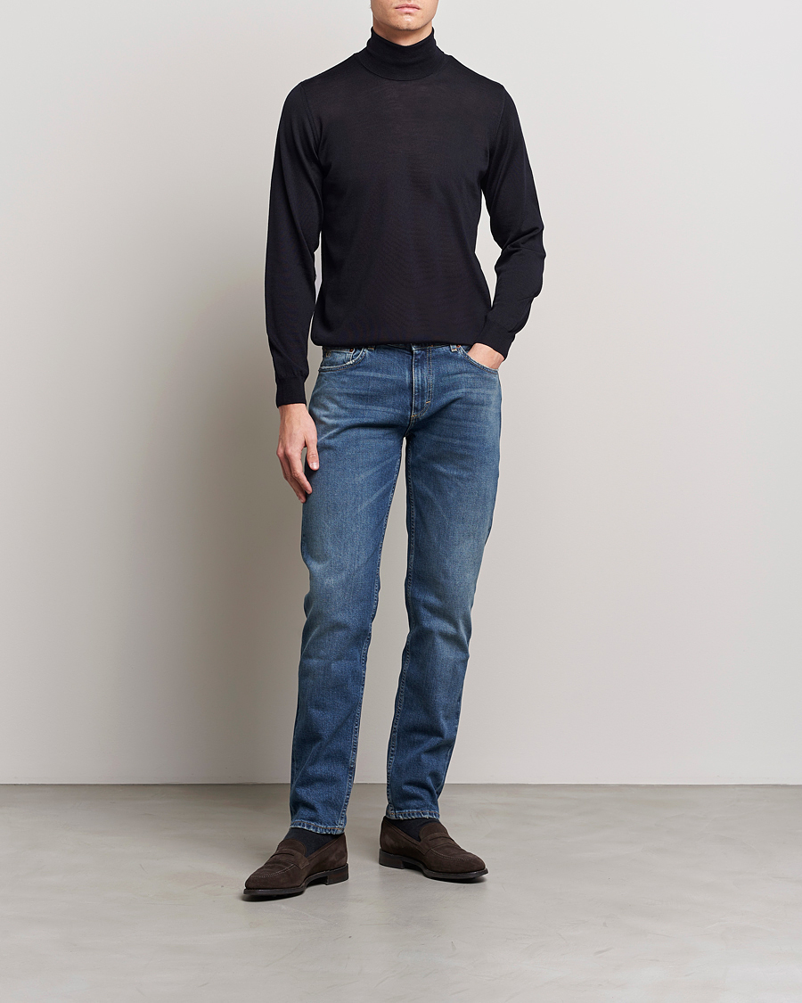 Heren | Jeans | Oscar Jacobson | Albert Cotton Stretch Jeans Vintage Wash