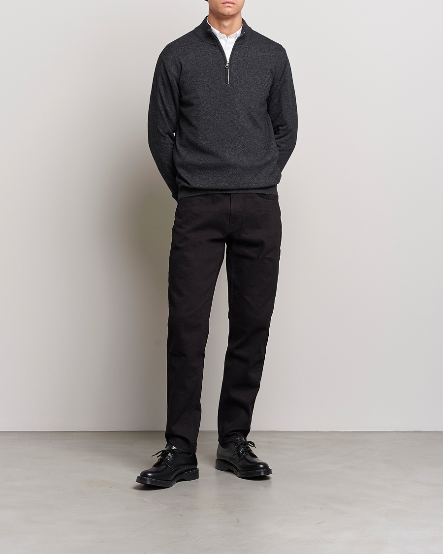 Heren | Jeans | Oscar Jacobson | Karl Cotton Stretch Jeans Black