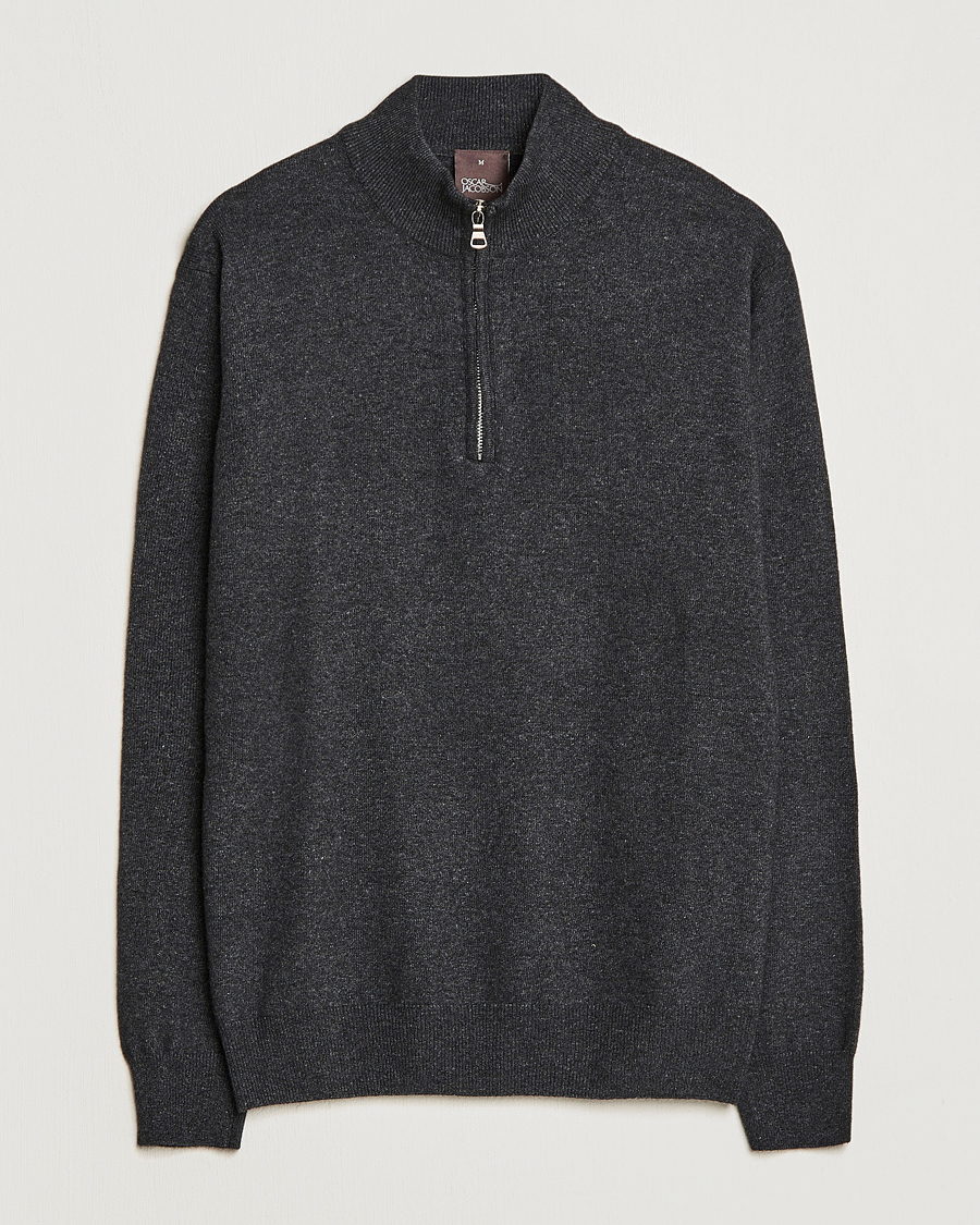 Homme | Pulls Et Tricots | Oscar Jacobson | Patton Wool Half-Zip Grey