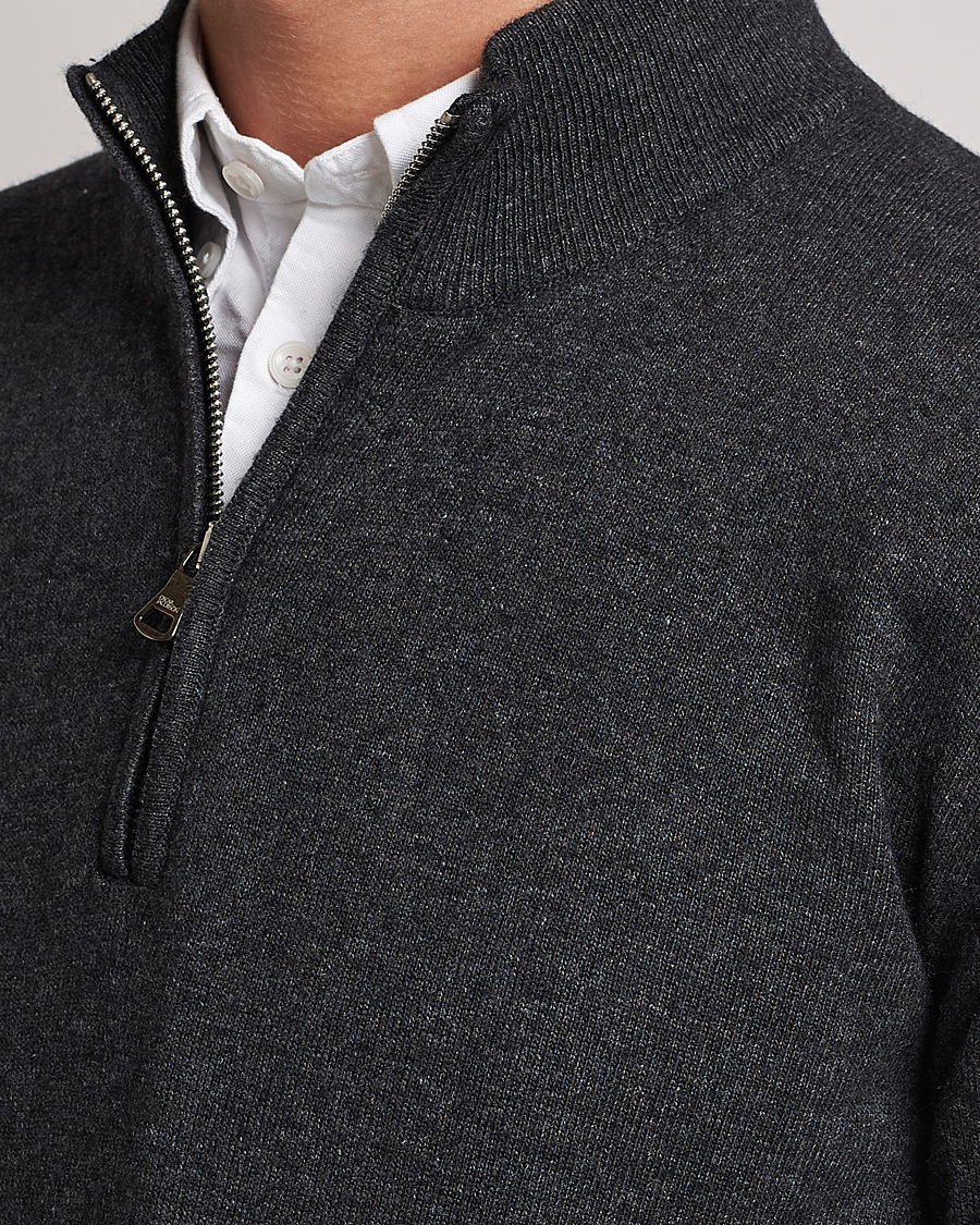 Homme | Pulls Et Tricots | Oscar Jacobson | Patton Wool Half-Zip Grey