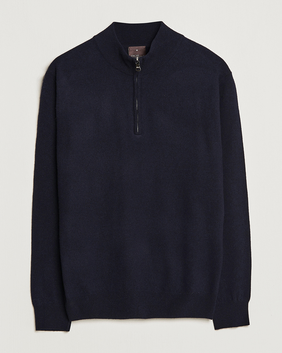 Homme | Pulls Et Tricots | Oscar Jacobson | Patton Wool Half-Zip Navy