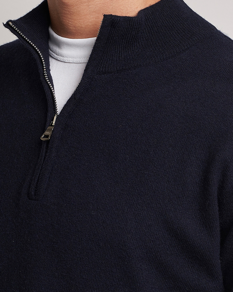 Homme | Pulls Et Tricots | Oscar Jacobson | Patton Wool Half-Zip Navy