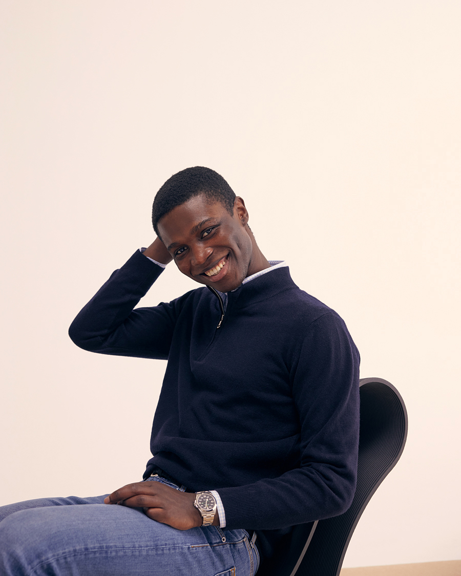 Homme | Pulls Et Tricots | Oscar Jacobson | Patton Wool Half-Zip Navy