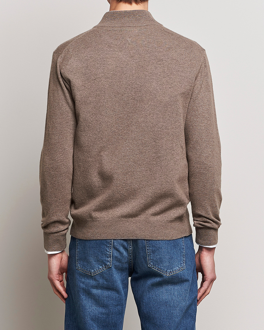 Heren | Truien | Oscar Jacobson | Patton Wool Half-Zip Beige
