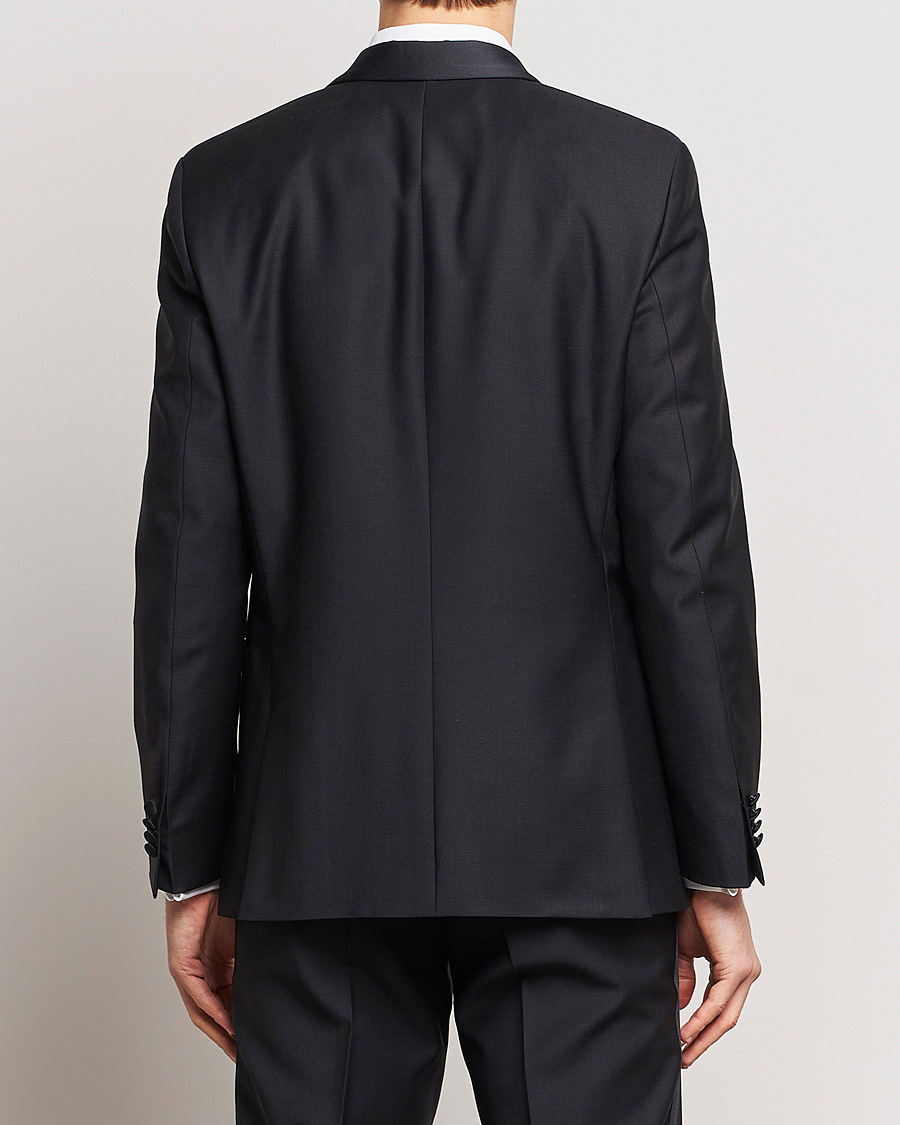 Heren | Blazers | Oscar Jacobson | Figaro Wool Tuxedo Blazer Black
