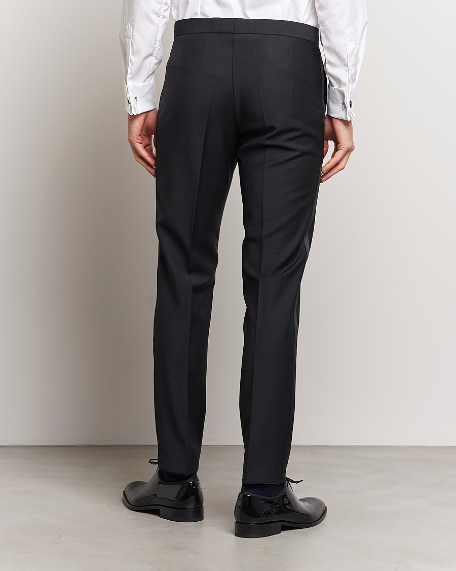 Homme | Pantalons | Oscar Jacobson | Denz Wool Tuxedo Trousers Black